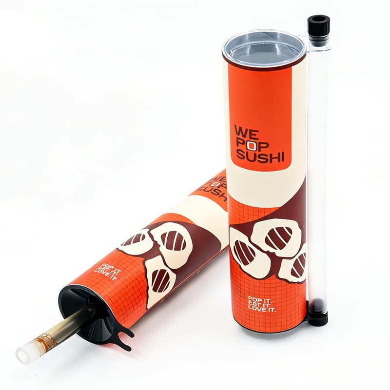 Full print design sushi push pop tubes